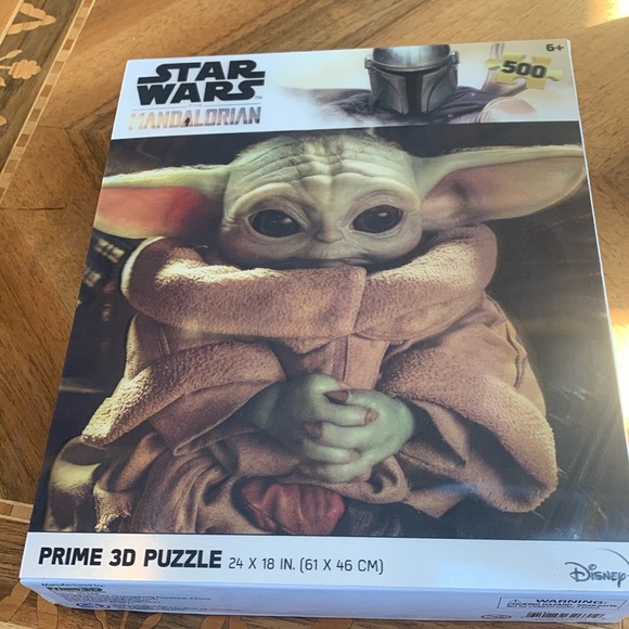 Disney Other - Star Wars Madalorian Baby Yoda Grogu 500 Piece 3D Jigsaw Puzzle